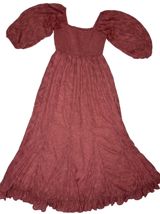 Anniewear Dresses & Skirts - Dusty Rose Polyester Dress with Smocked Bodice small